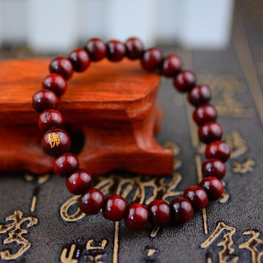 Set of 2 Sandalwood Buddha Symbol Bracelets